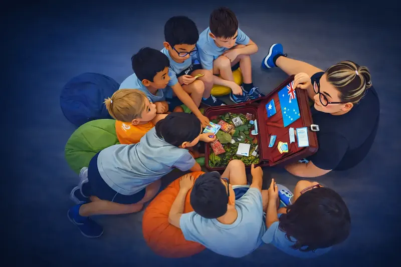 Crianças em atividade no Projeto Ingenium